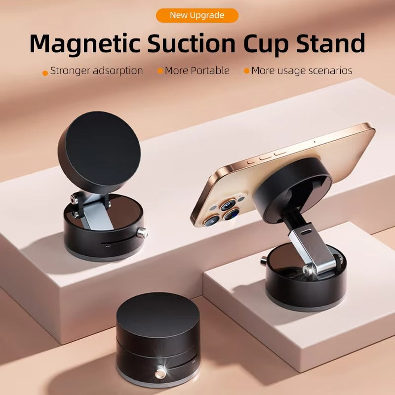 Magnetic Suction Phone Holder – Folding 360° Swivel Stand