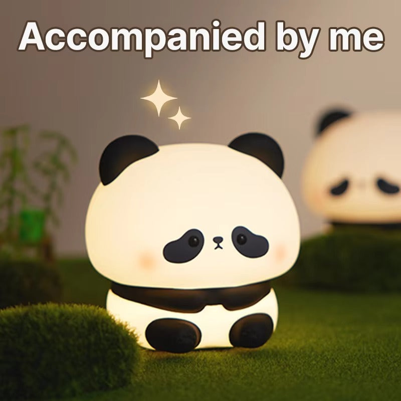 Cute Panda Silicone Night Light – Soft Touch LED Lamp