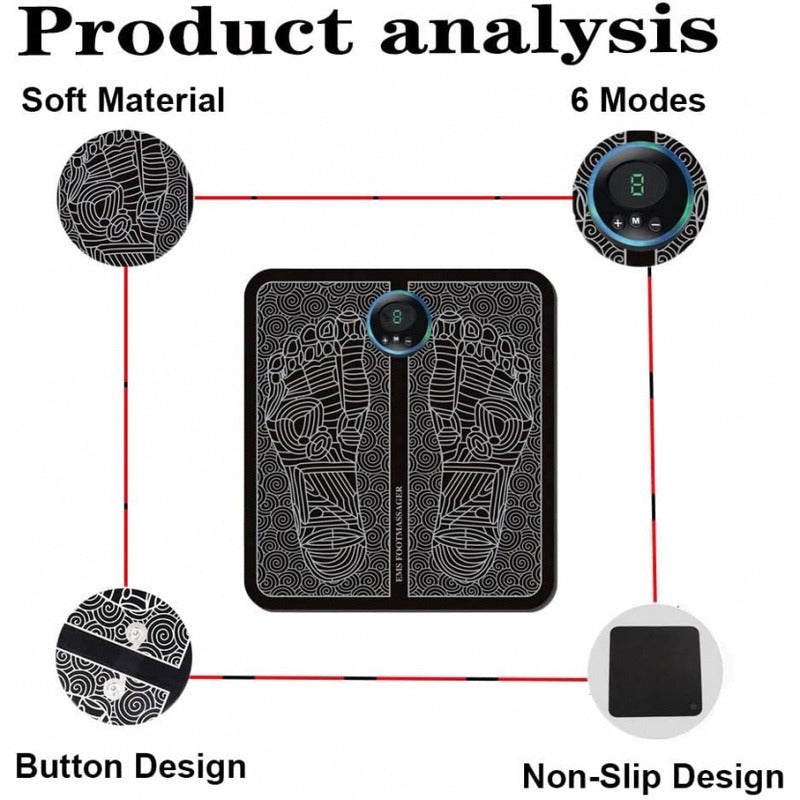 EMS Foot Massager Mat – Smart Electric Circulation Therapy Pad