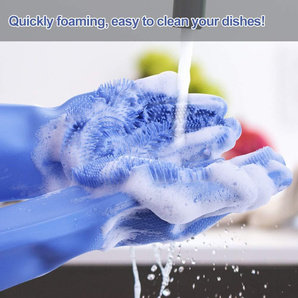 Silicone Scrubber Gloves – Heat Resistant Cleaning Pair