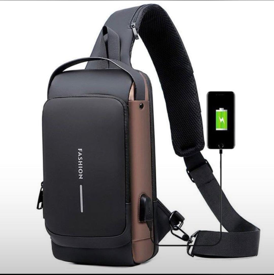 Anti-Theft Sling Bag with USB Charging Port – Stylish & Secure