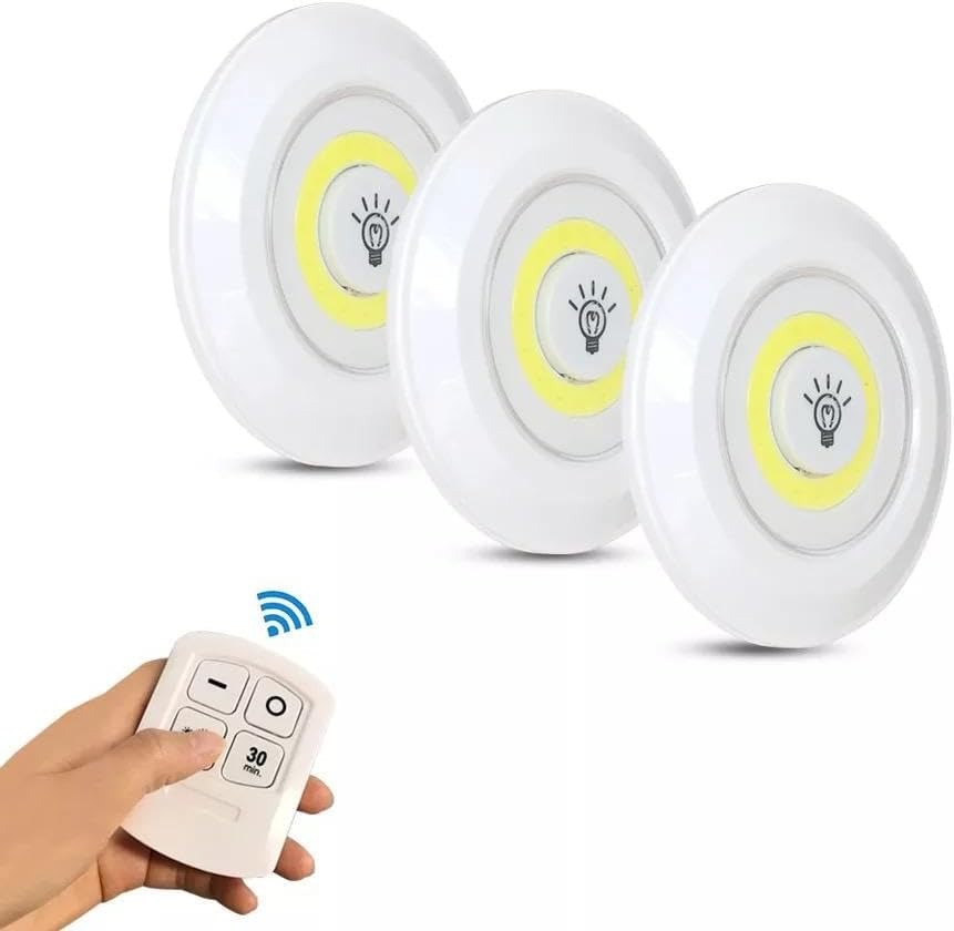 Pack of 3 LED Remote Control Tap Lights – Easy Lighting Anywhere